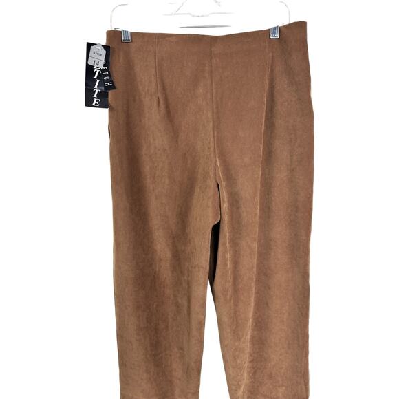 Vintage W.L. Sportswear Petites Brown Stretch Pants Size 14P Made in USA - Picture 4 of 15